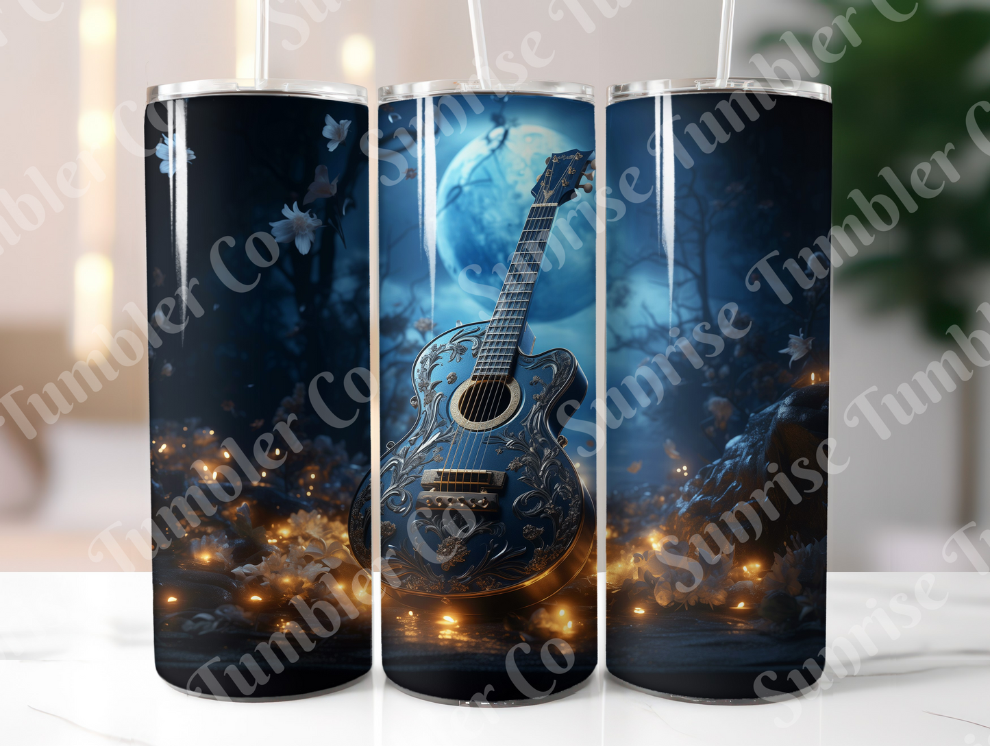 Guitar Variety Part 1 - 20oz and 30oz Tumblers (Glow In The Dark Green And Blue Available)