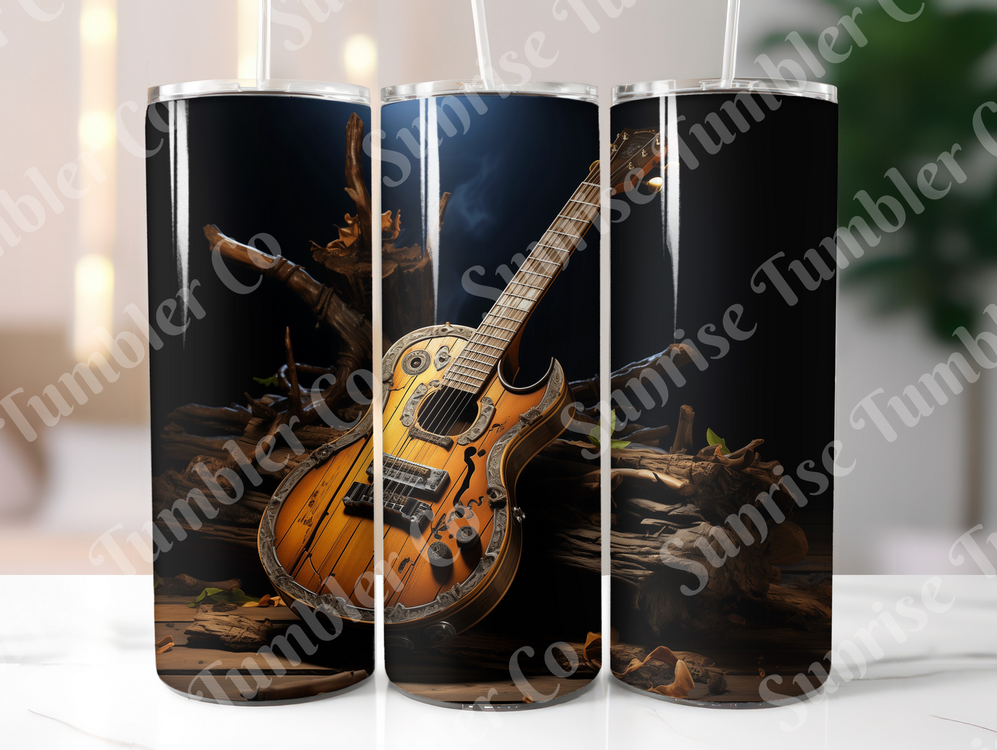 Guitar Variety Part 1 - 20oz and 30oz Tumblers (Glow In The Dark Green And Blue Available)