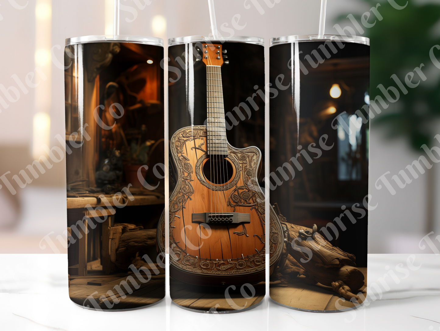 Guitar Variety Part 1 - 20oz and 30oz Tumblers (Glow In The Dark Green And Blue Available)