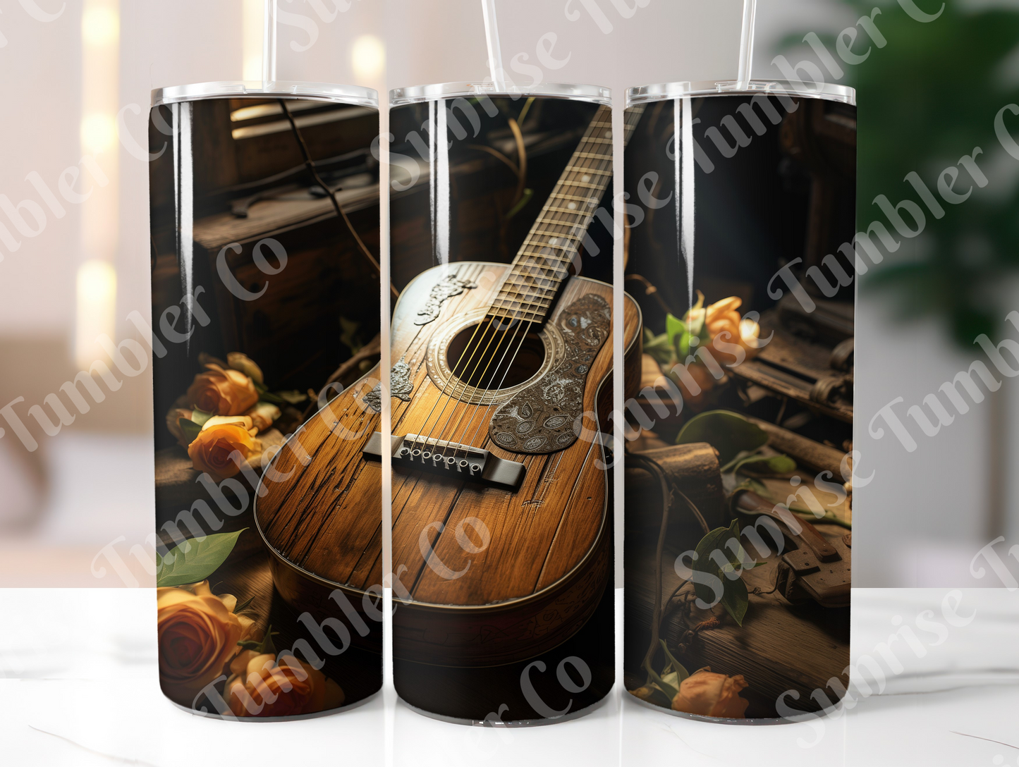 Guitar Variety Part 1 - 20oz and 30oz Tumblers (Glow In The Dark Green And Blue Available)