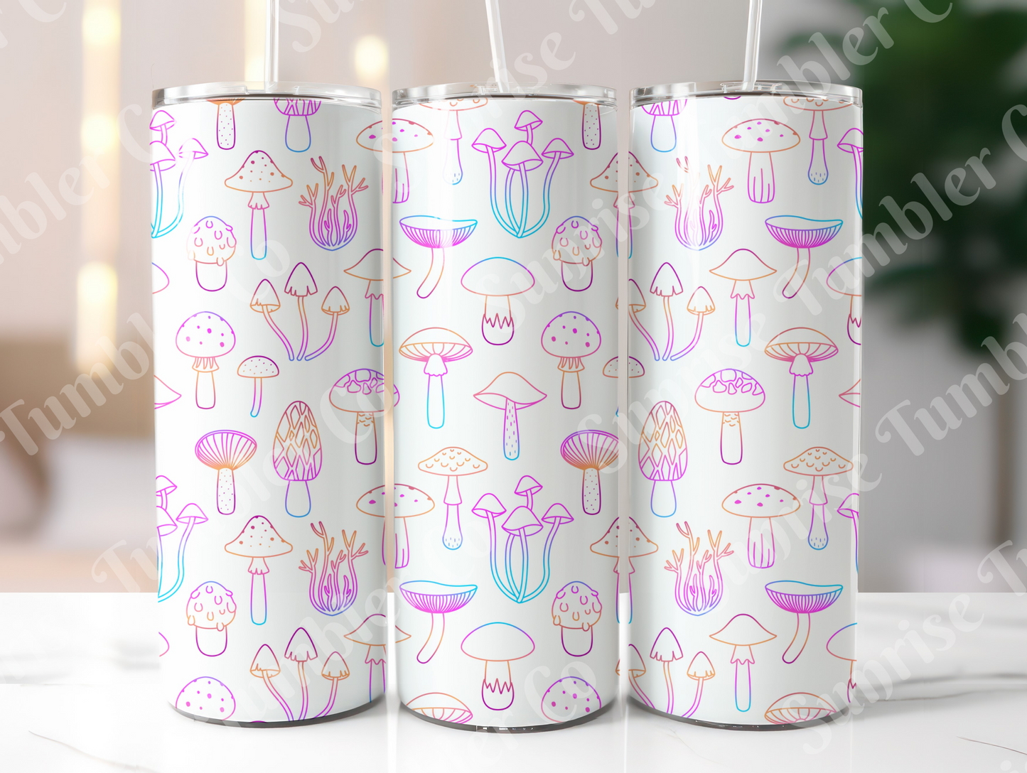 Mushroom Variety Part 1 - 20oz and 30oz Tumblers (Glow In The Dark Green And Blue Available)