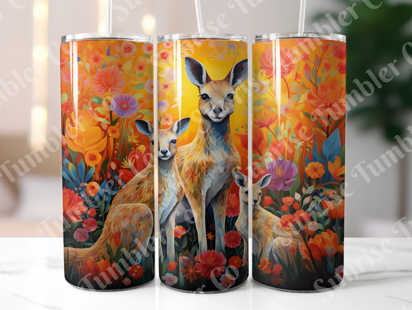 Kangaroo Variety - 20oz and 30oz Tumblers (Glow In The Dark Green And Blue Available)