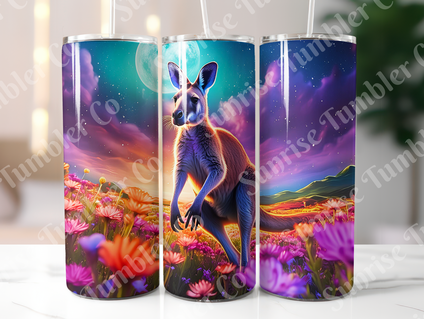 Kangaroo Variety - 20oz and 30oz Tumblers (Glow In The Dark Green And Blue Available)