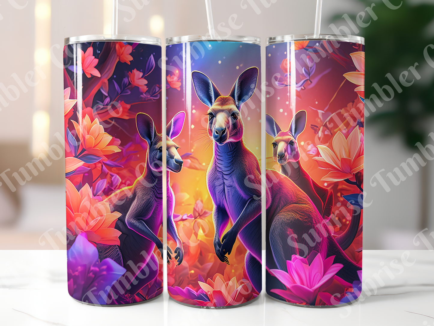 Kangaroo Variety - 20oz and 30oz Tumblers (Glow In The Dark Green And Blue Available)