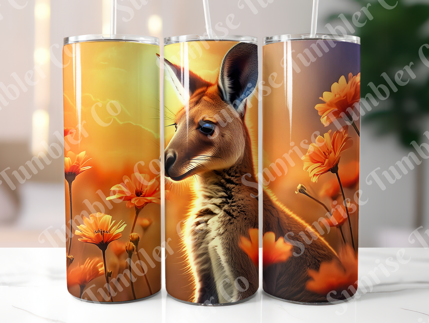 Kangaroo Variety - 20oz and 30oz Tumblers (Glow In The Dark Green And Blue Available)