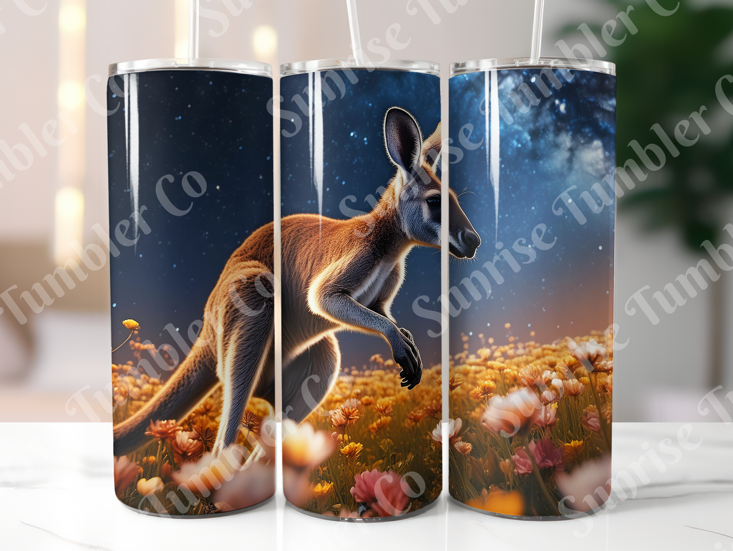 Kangaroo Variety - 20oz and 30oz Tumblers (Glow In The Dark Green And Blue Available)
