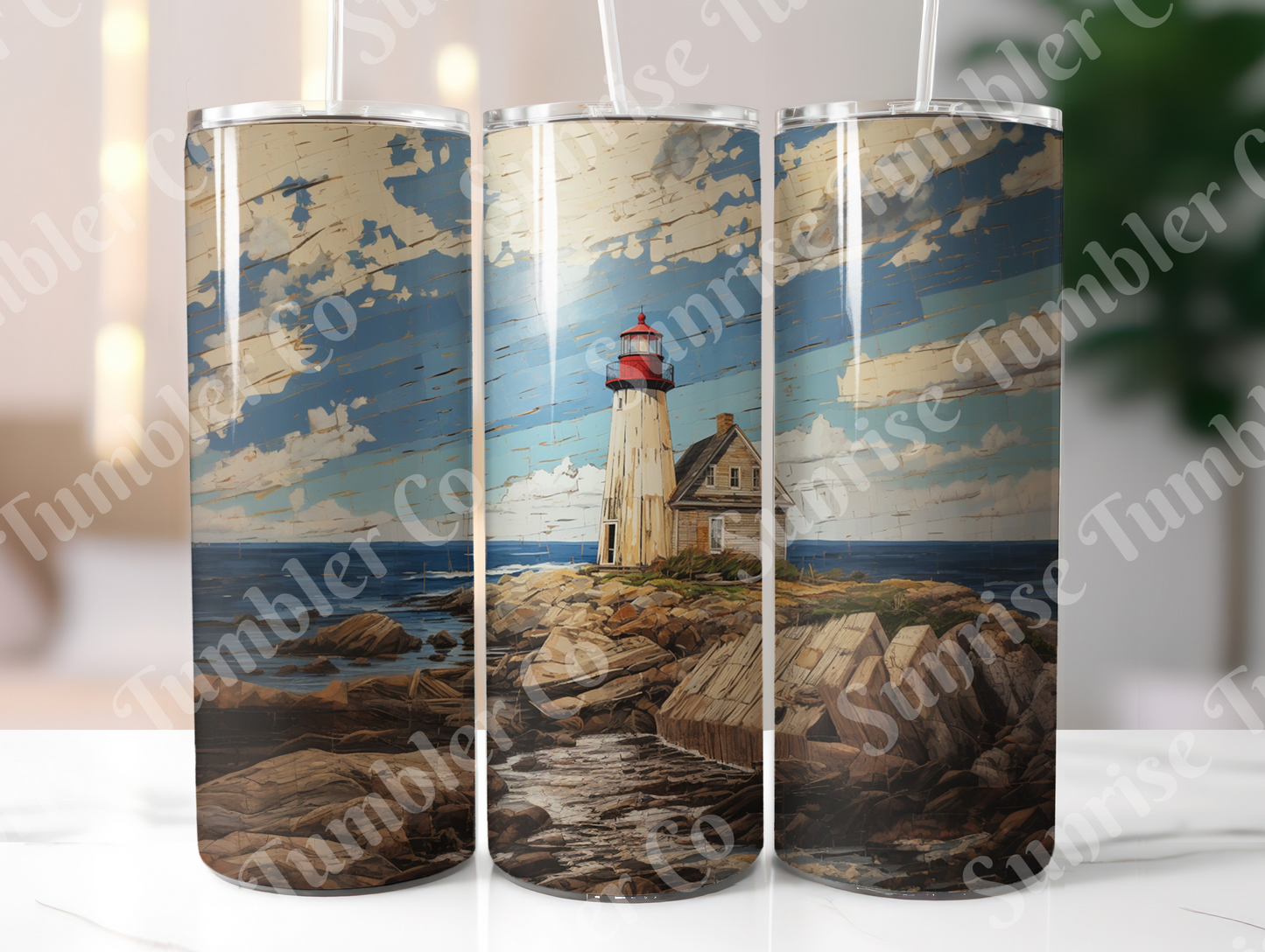 Lighthouse Variety Part 1 - 20oz and 30oz Tumblers (Glow In The Dark Green And Blue Available)