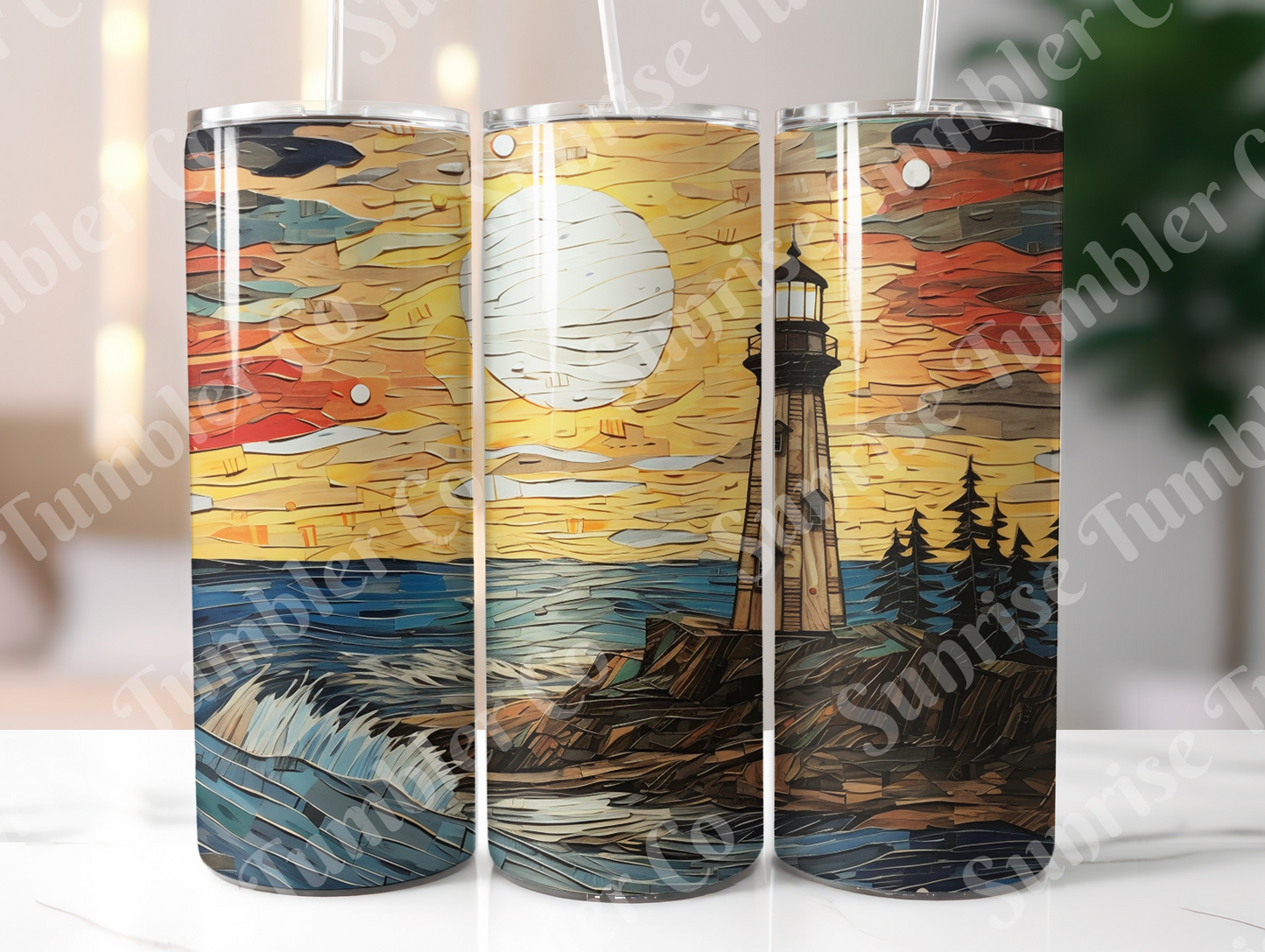 Lighthouse Variety Part 1 - 20oz and 30oz Tumblers (Glow In The Dark Green And Blue Available)
