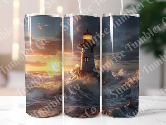 Lighthouse Variety Part 1 - 20oz and 30oz Tumblers (Glow In The Dark Green And Blue Available)