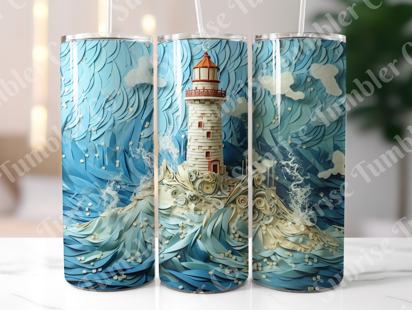 Lighthouse Variety Part 1 - 20oz and 30oz Tumblers (Glow In The Dark Green And Blue Available)