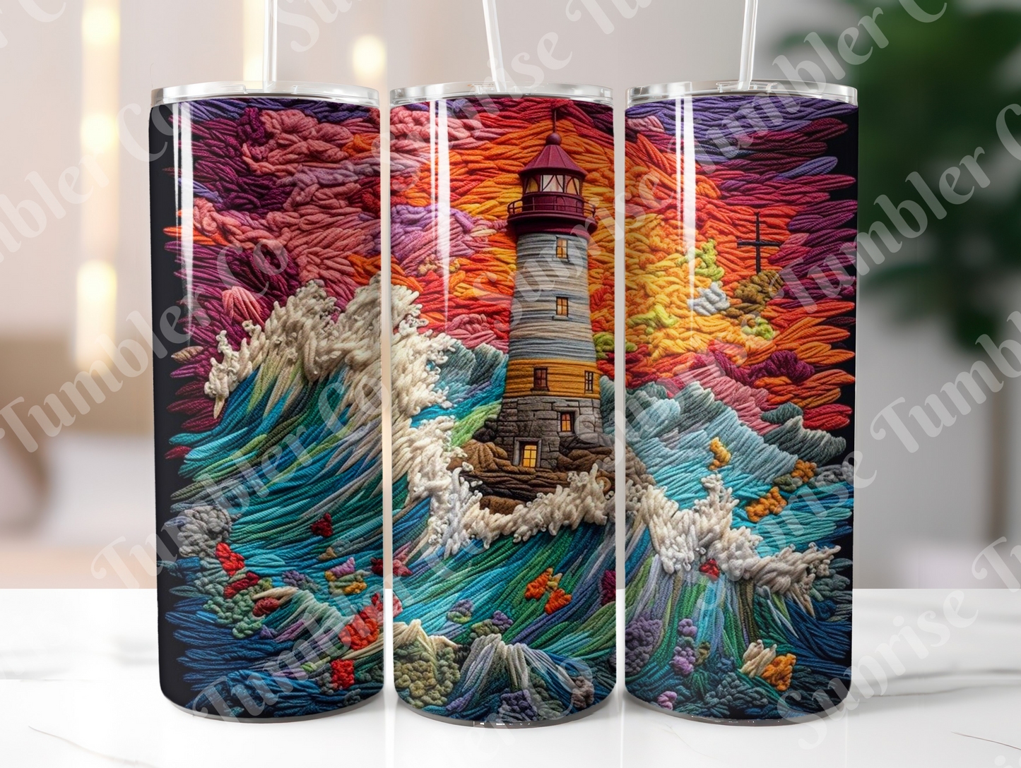 Lighthouse Variety Part 1 - 20oz and 30oz Tumblers (Glow In The Dark Green And Blue Available)