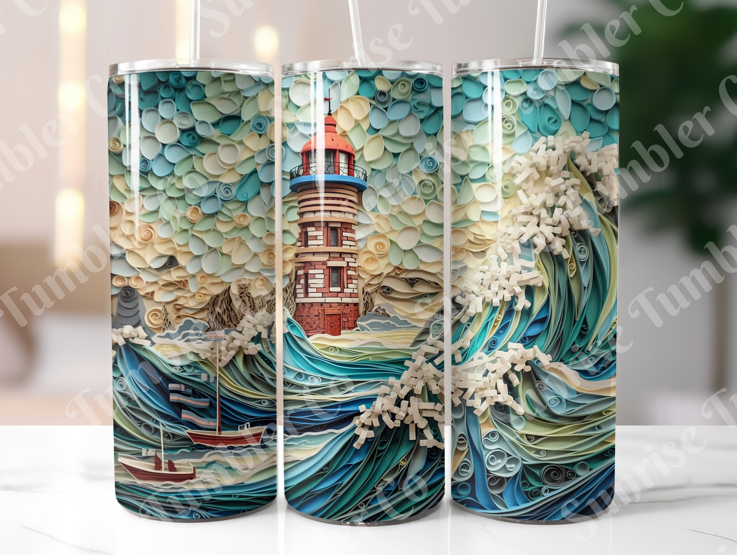 Lighthouse Variety Part 1 - 20oz and 30oz Tumblers (Glow In The Dark Green And Blue Available)