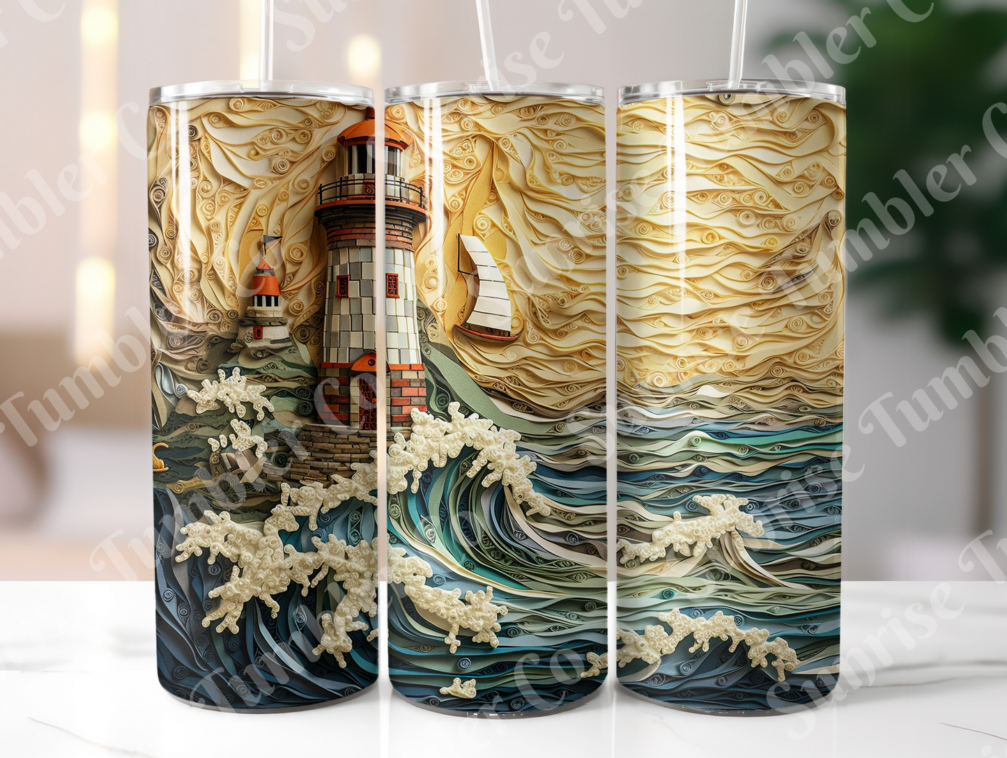 Lighthouse Variety Part 1 - 20oz and 30oz Tumblers (Glow In The Dark Green And Blue Available)