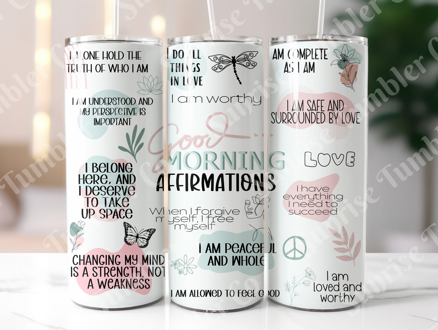 Positive and Inspirational Variety Part 4 - 20 oz and 30 oz Tumblers 9glow In The Dark Option Available)