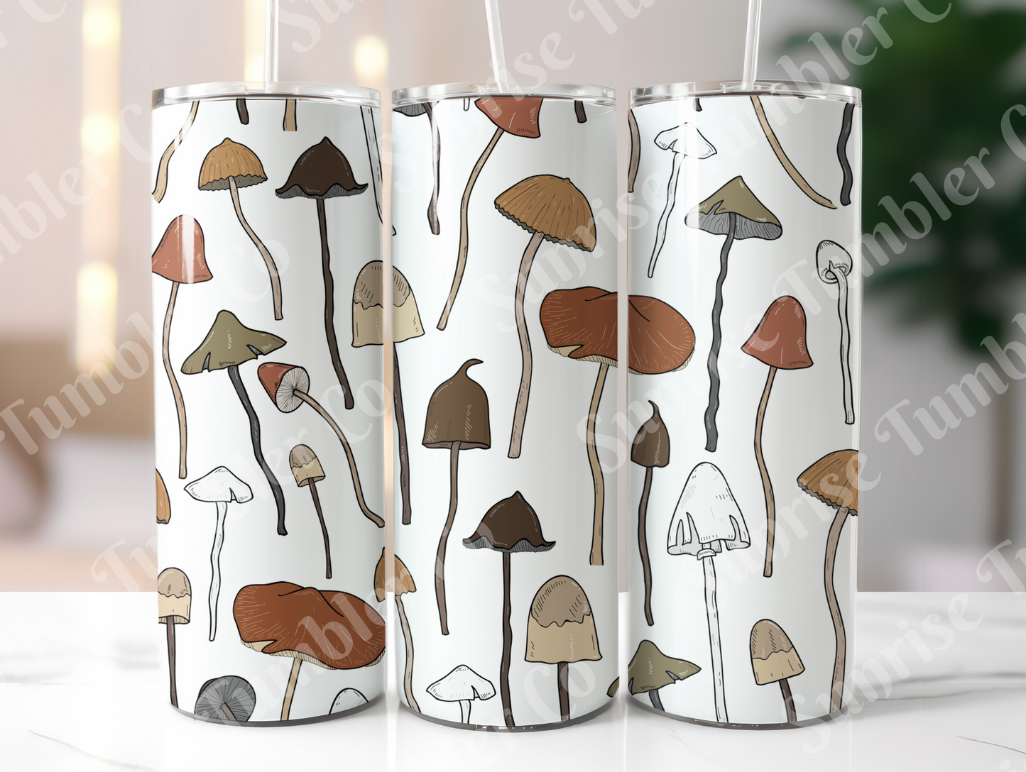 Mushroom Variety Part 1 - 20oz and 30oz Tumblers (Glow In The Dark Green And Blue Available)