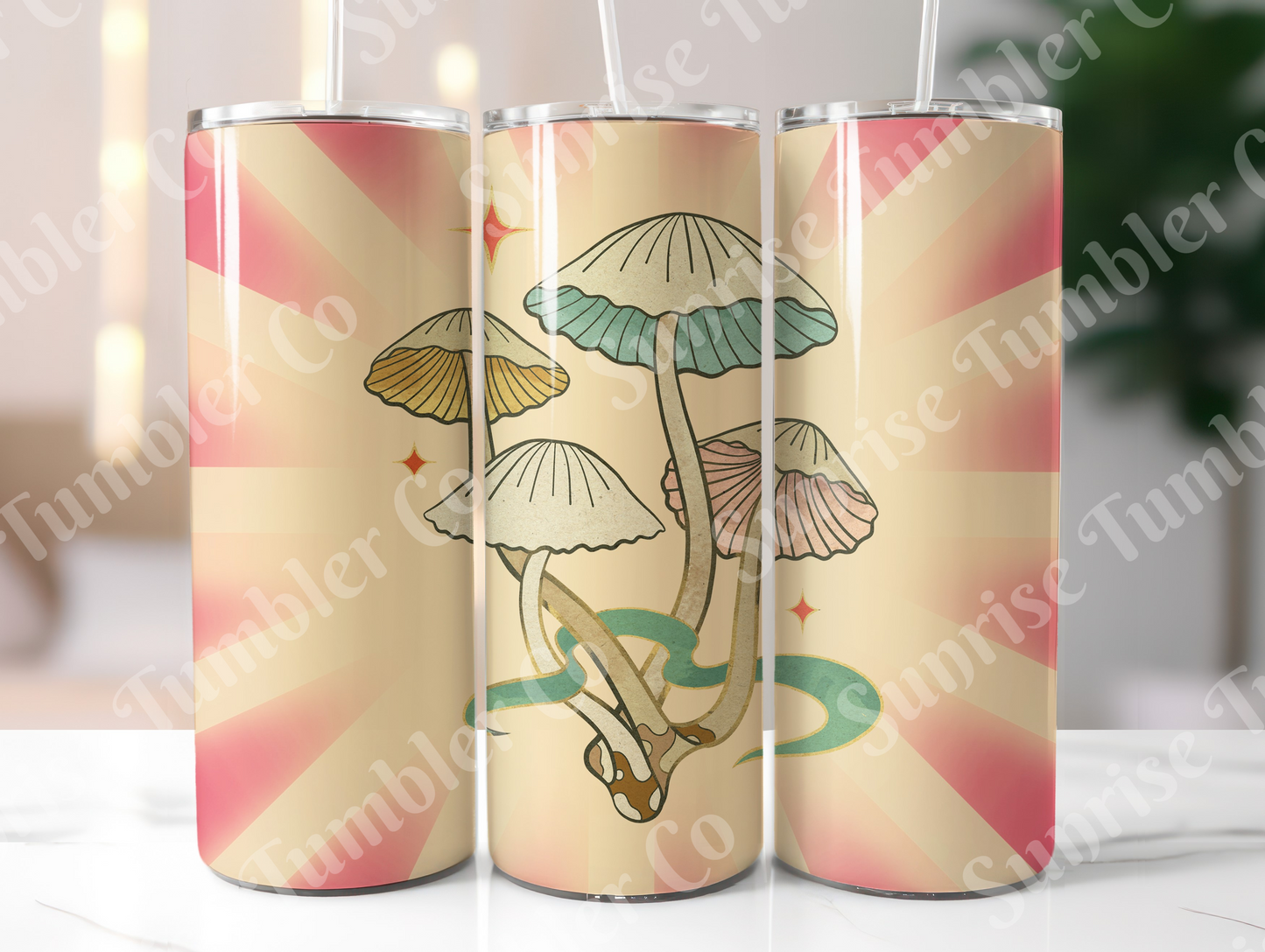 Mushroom Variety Part 1 - 20oz and 30oz Tumblers (Glow In The Dark Green And Blue Available)