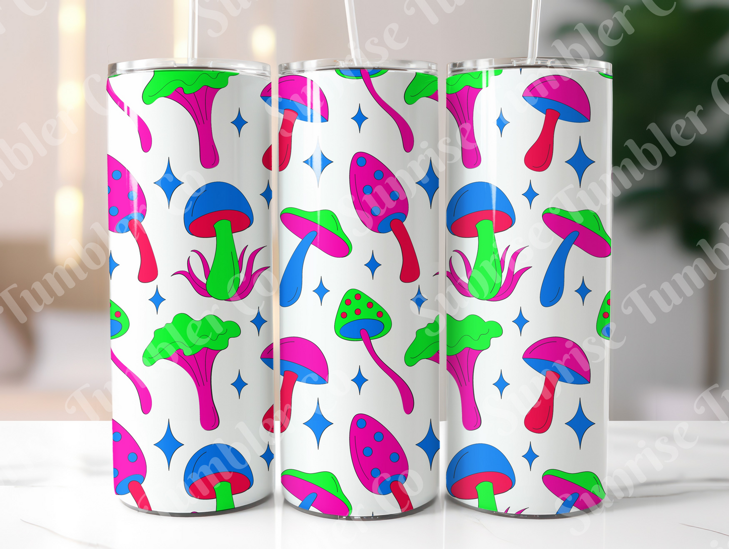 Mushroom Variety Part 1 - 20oz and 30oz Tumblers (Glow In The Dark Green And Blue Available)