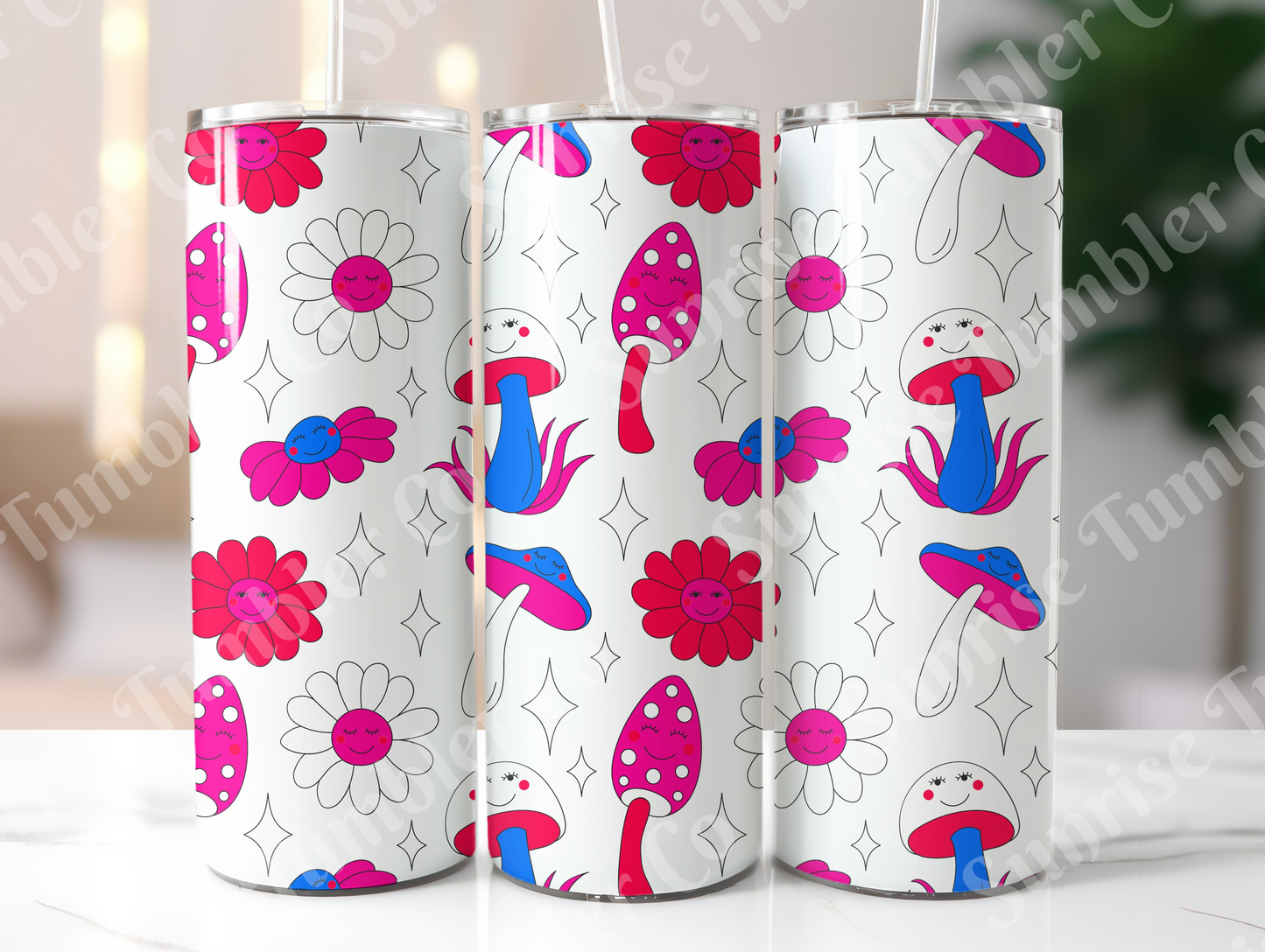Mushroom Variety Part 2 - 20oz and 30oz Tumblers (Glow In The Dark Green And Blue Available)