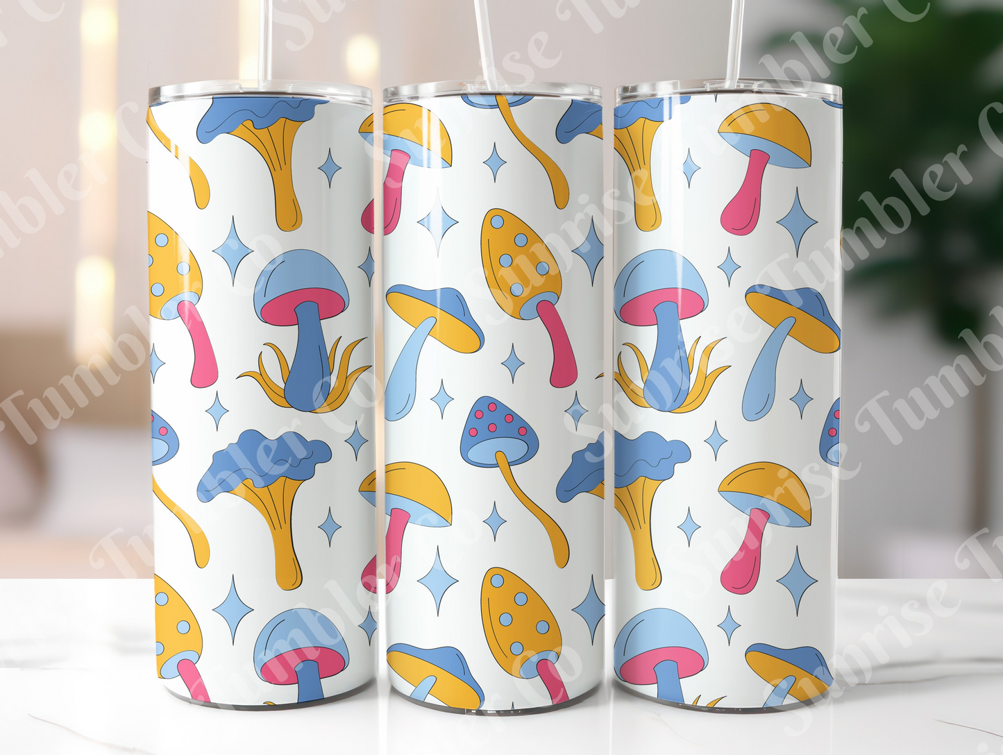 Mushroom Variety Part 1 - 20oz and 30oz Tumblers (Glow In The Dark Green And Blue Available)