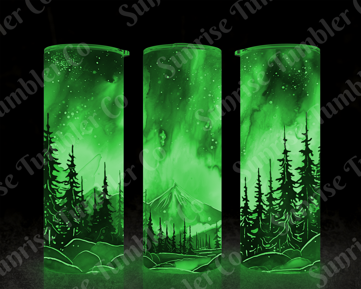 Galaxy and Northern Lights Variety - 20 oz and 30 oz Tumblers (Glow In The Dark Option Available)