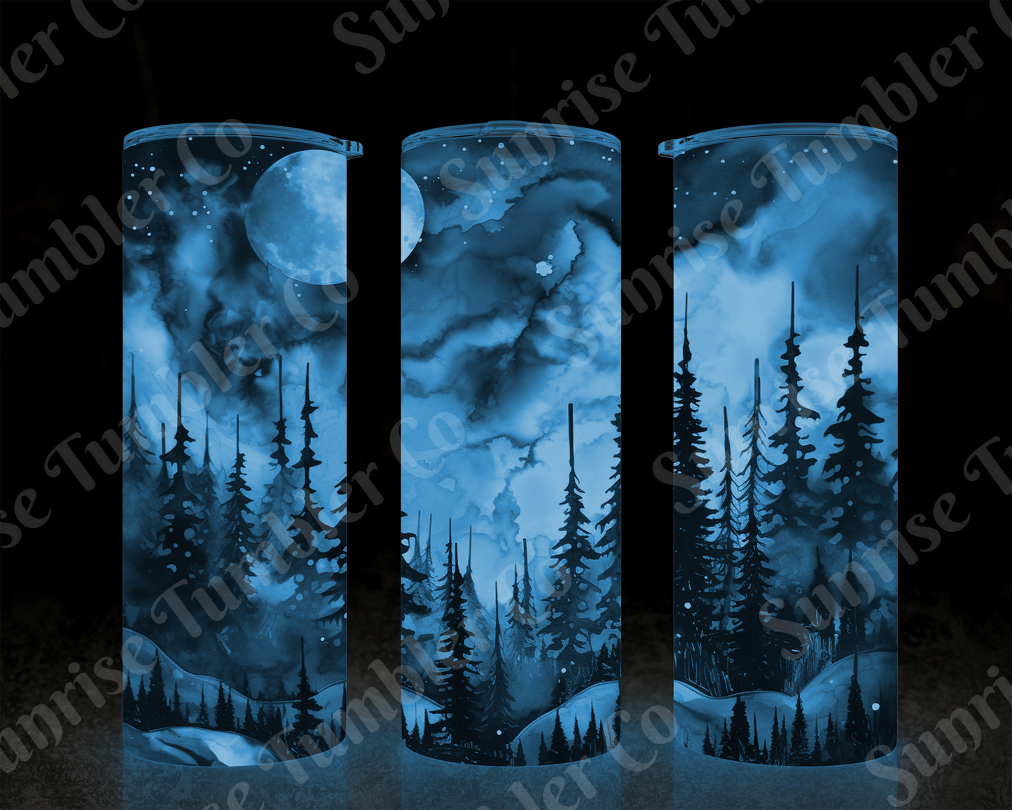Galaxy and Northern Lights Variety - 20 oz and 30 oz Tumblers (Glow In The Dark Option Available)