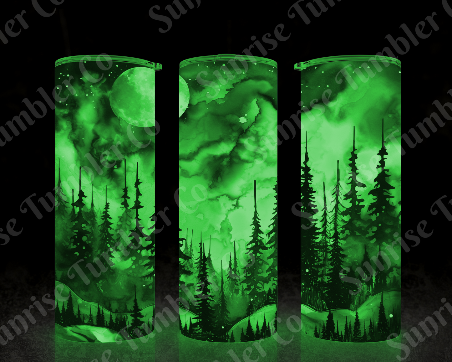 Galaxy and Northern Lights Variety - 20 oz and 30 oz Tumblers (Glow In The Dark Option Available)