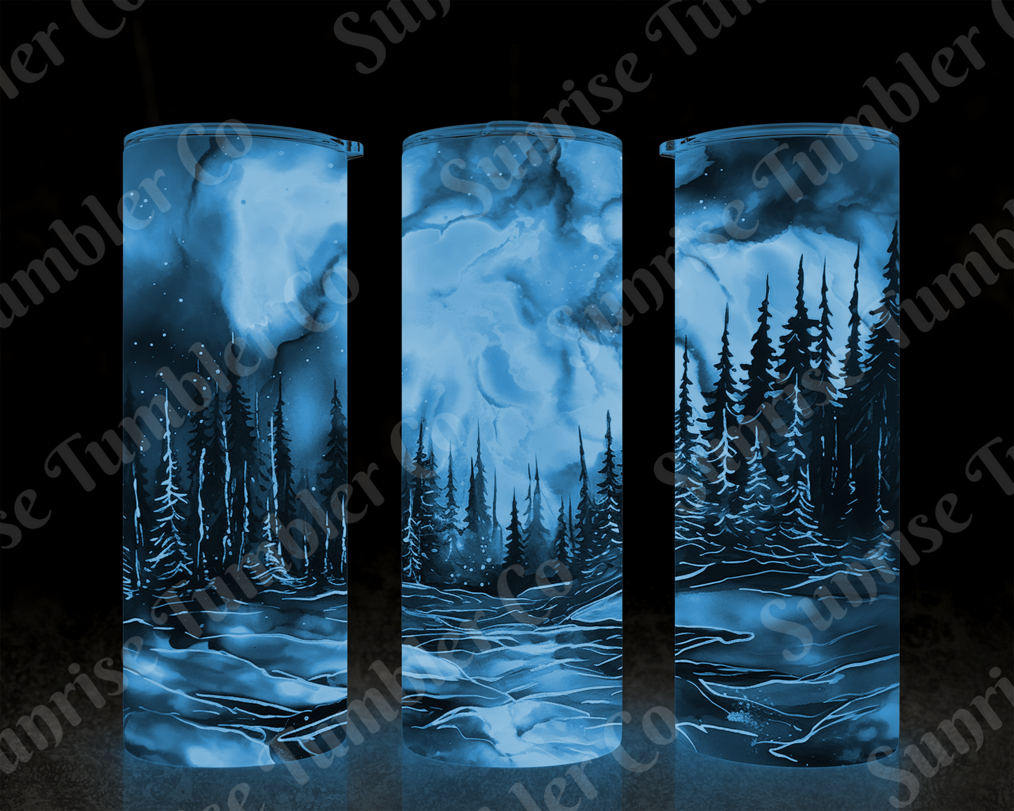 Galaxy and Northern Lights Variety - 20 oz and 30 oz Tumblers (Glow In The Dark Option Available)