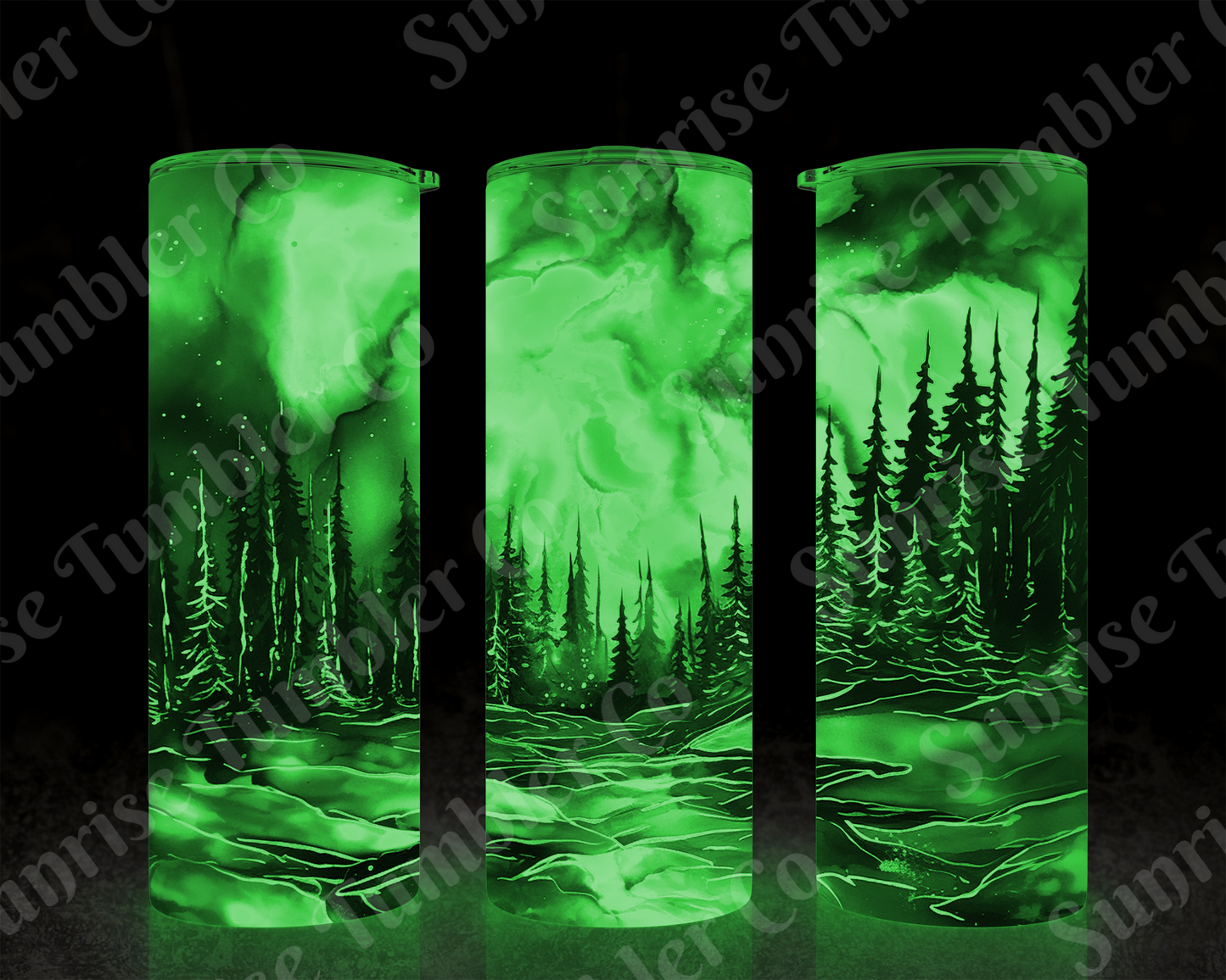 Galaxy and Northern Lights Variety - 20 oz and 30 oz Tumblers (Glow In The Dark Option Available)