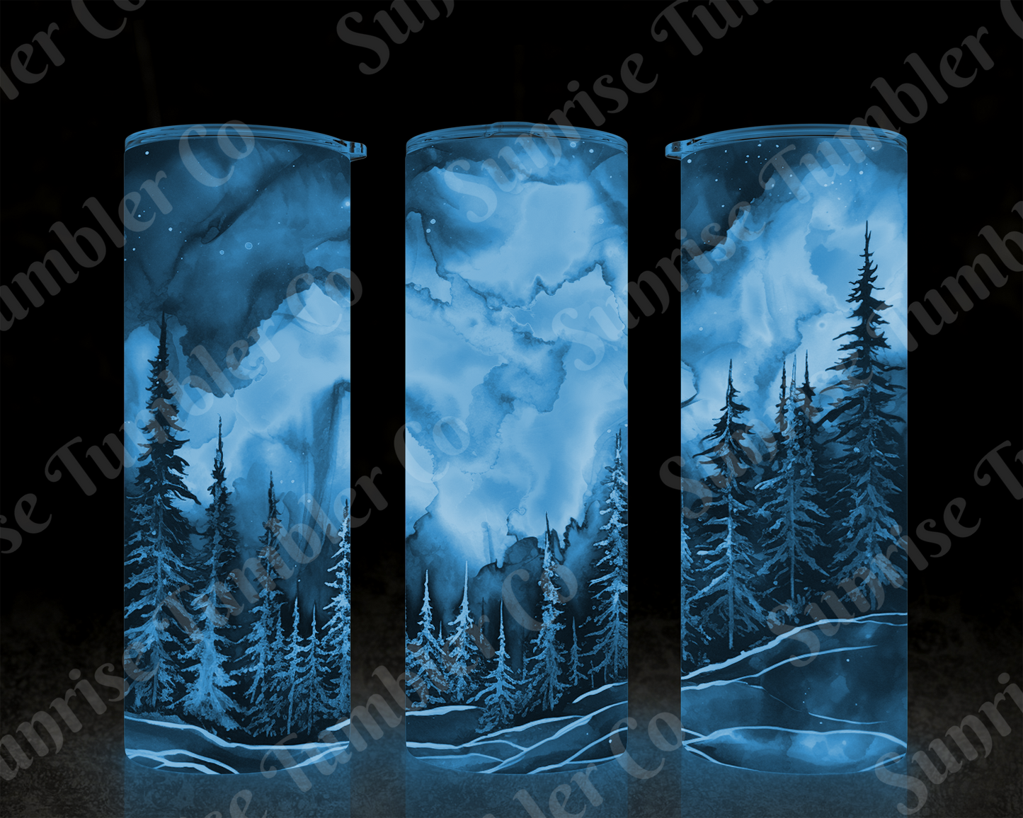 Galaxy and Northern Lights Variety - 20 oz and 30 oz Tumblers (Glow In The Dark Option Available)