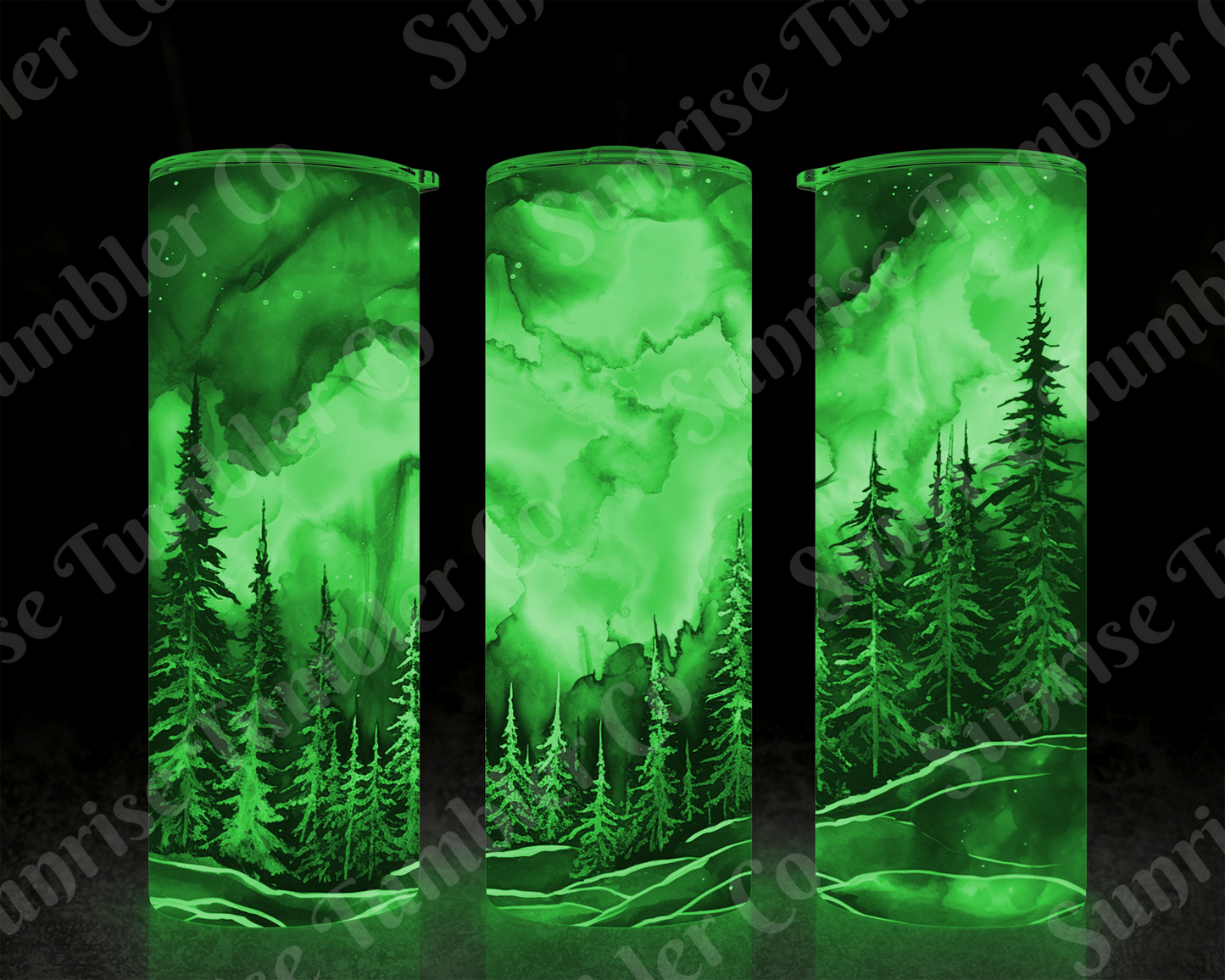 Galaxy and Northern Lights Variety - 20 oz and 30 oz Tumblers (Glow In The Dark Option Available)