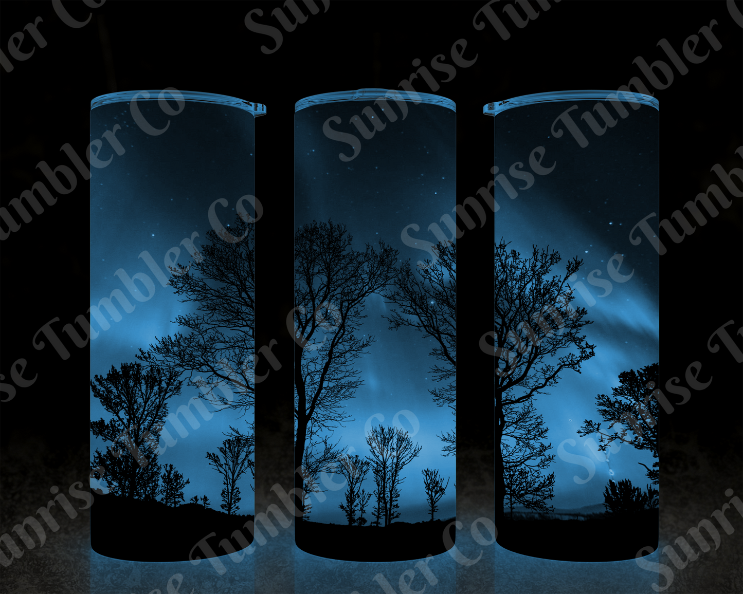 Galaxy and Northern Lights Variety - 20 oz and 30 oz Tumblers (Glow In The Dark Option Available)