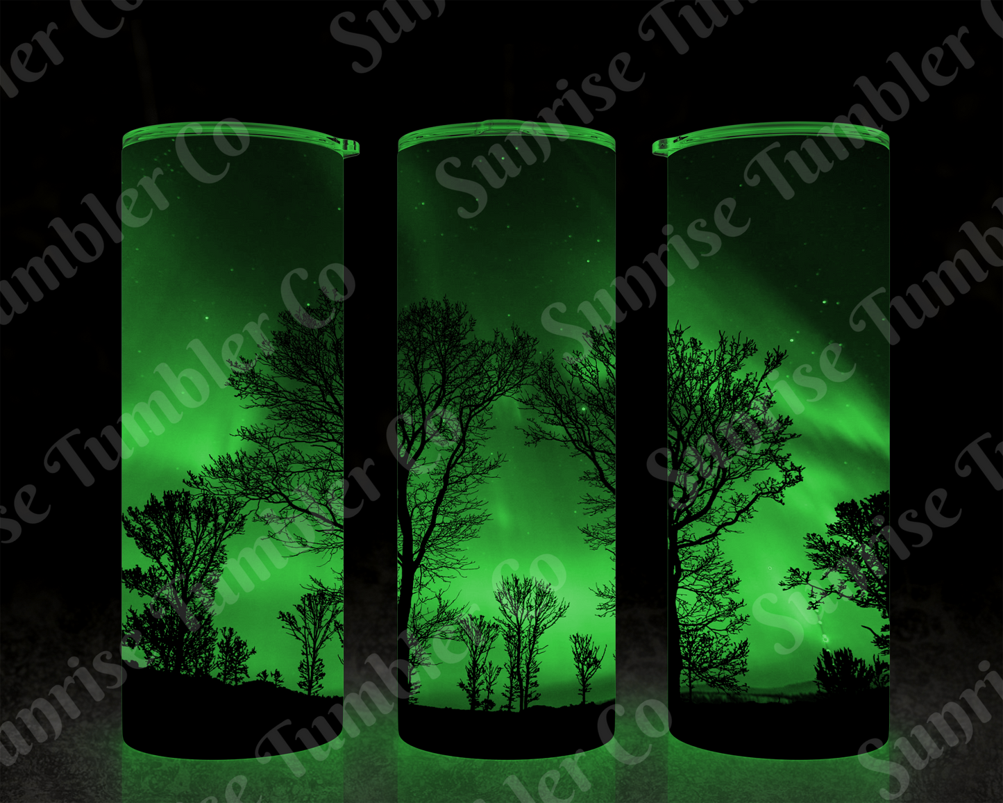 Galaxy and Northern Lights Variety - 20 oz and 30 oz Tumblers (Glow In The Dark Option Available)
