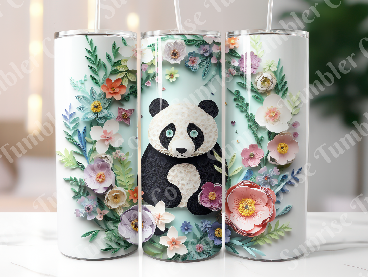 Panda Variety Part 1 - 20oz and 30oz Tumblers (Glow In The Dark Green And Blue Available)