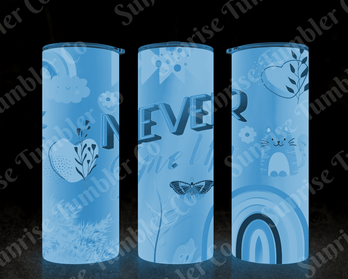Positive and Inspirational Sayings Variety Part 2 - 20 oz and 30 oz Tumblers (Glow In The Dark Option Available)