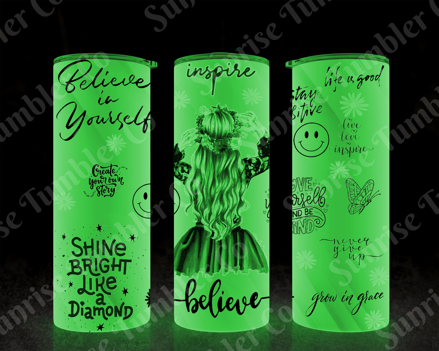 Positive and Inspirational Sayings Variety Part 2 - 20 oz and 30 oz Tumblers (Glow In The Dark Option Available)