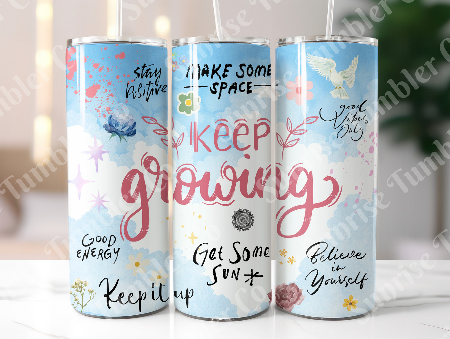 Positive and Inspirational Sayings Variety Part 2 - 20 oz and 30 oz Tumblers (Glow In The Dark Option Available)