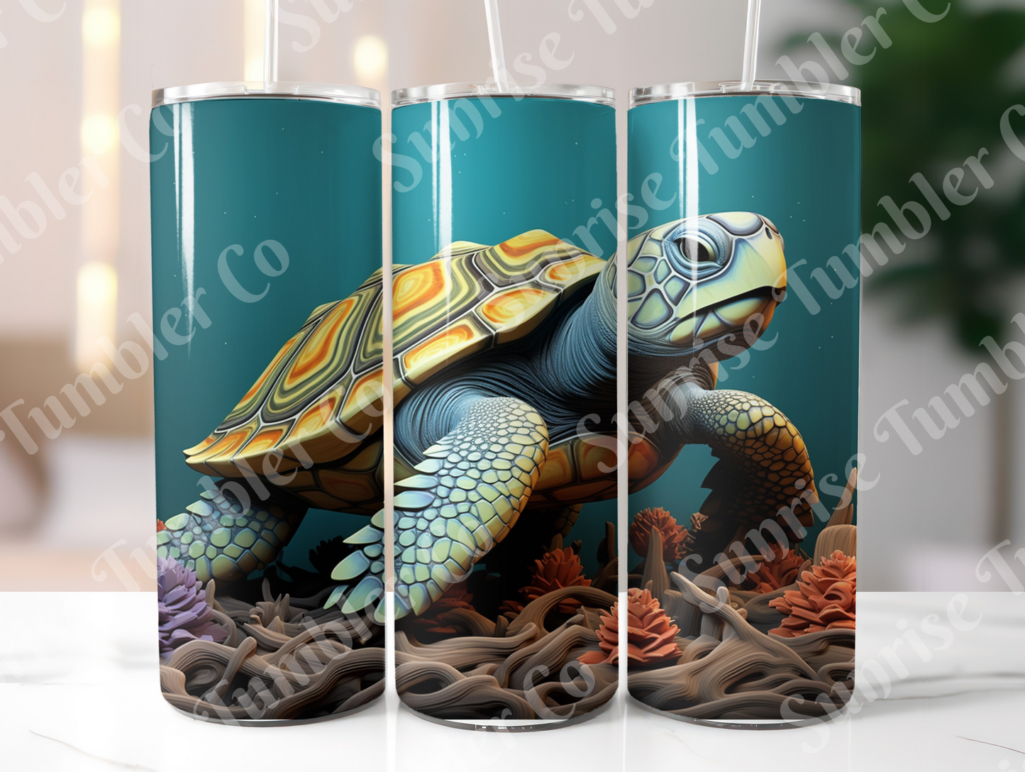 Sea Turtle Variety Part 1 - 20oz and 30oz Tumblers (Glow In The Dark Green And Blue Available)