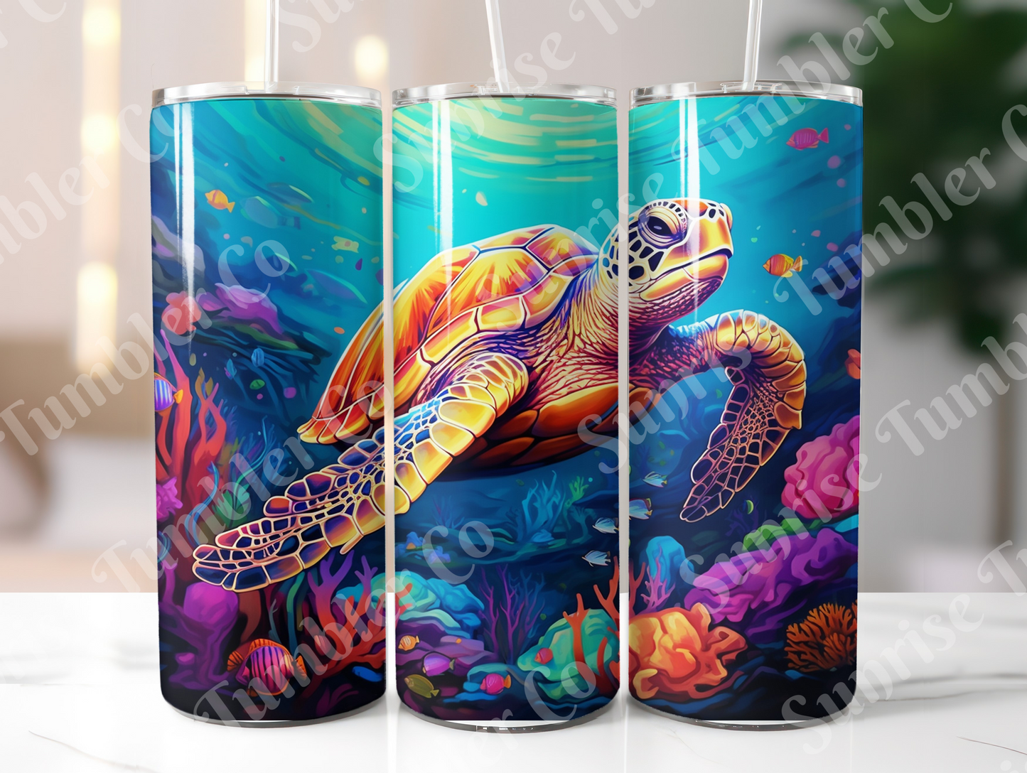 Sea Turtle Variety Part 1 - 20oz and 30oz Tumblers (Glow In The Dark Green And Blue Available)