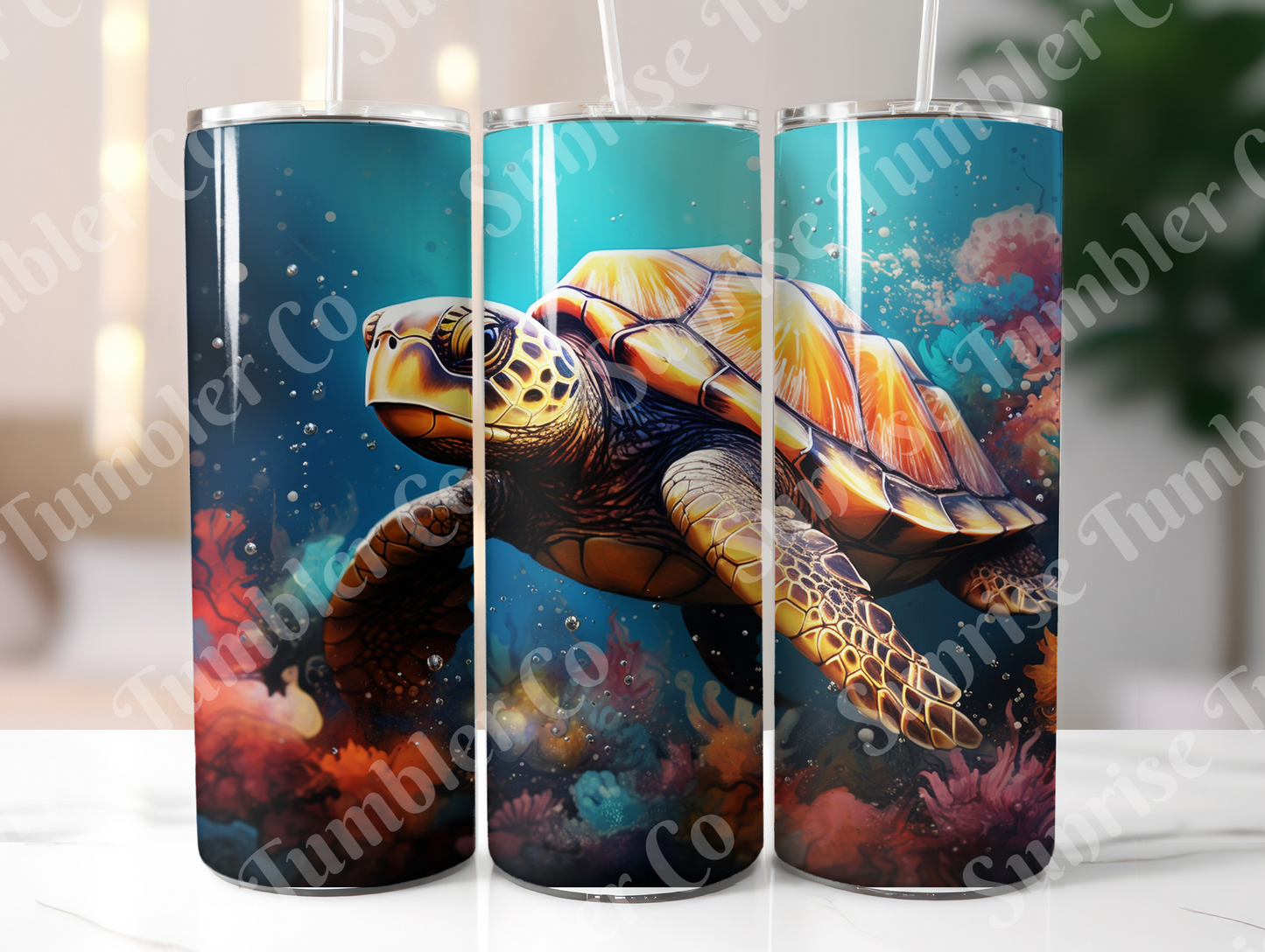 Sea Turtle Variety Part 1 - 20oz and 30oz Tumblers (Glow In The Dark Green And Blue Available)