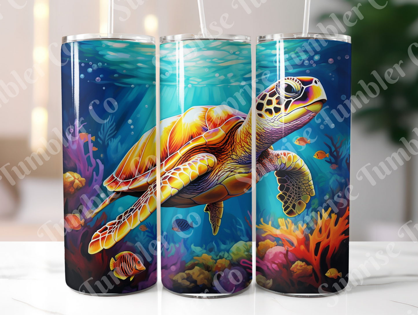 Sea Turtle Variety Part 1 - 20oz and 30oz Tumblers (Glow In The Dark Green And Blue Available)