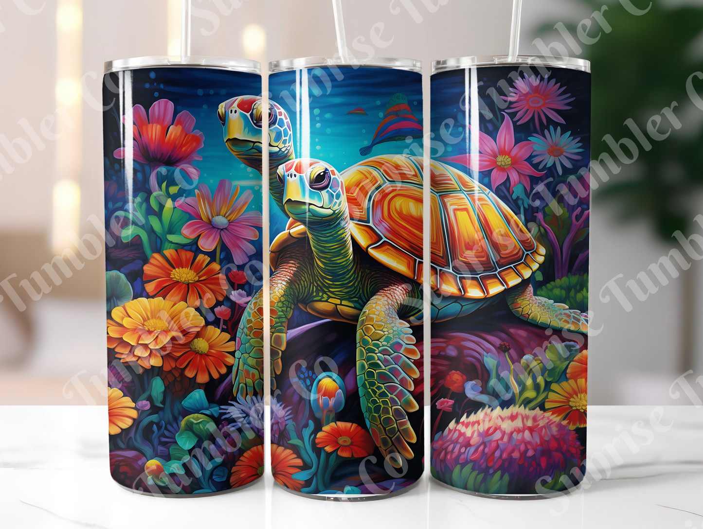 Sea Turtle Variety Part 1 - 20oz and 30oz Tumblers (Glow In The Dark Green And Blue Available)