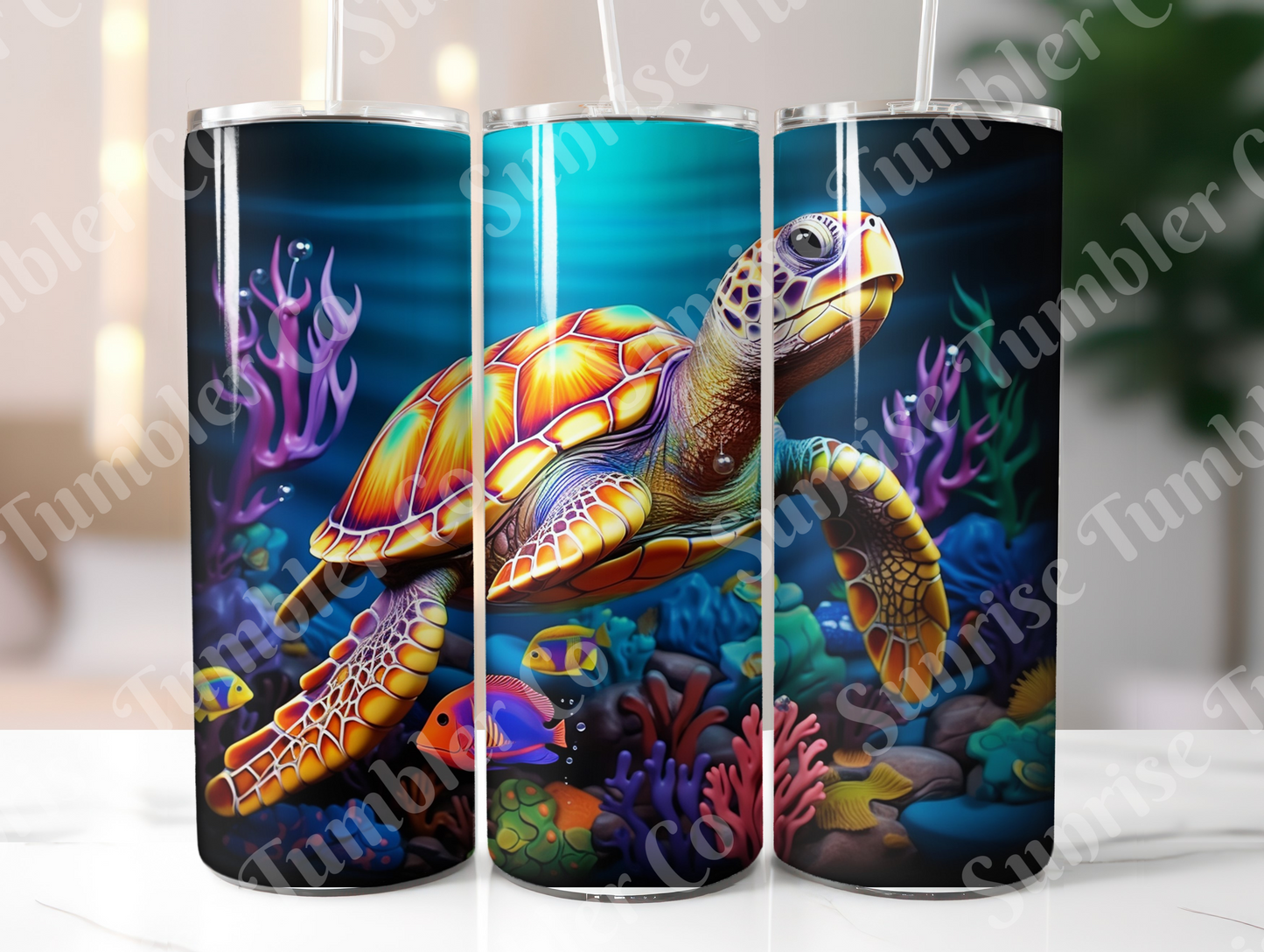Sea Turtle Variety Part 1 - 20oz and 30oz Tumblers (Glow In The Dark Green And Blue Available)