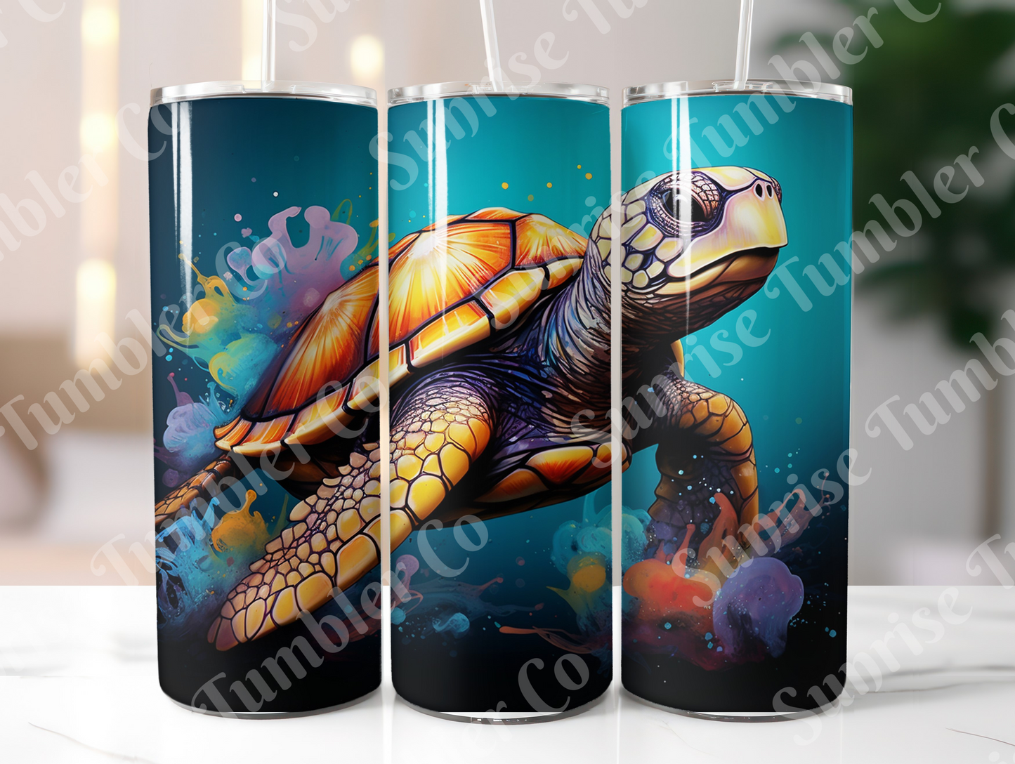 Sea Turtle Variety Part 1 - 20oz and 30oz Tumblers (Glow In The Dark Green And Blue Available)
