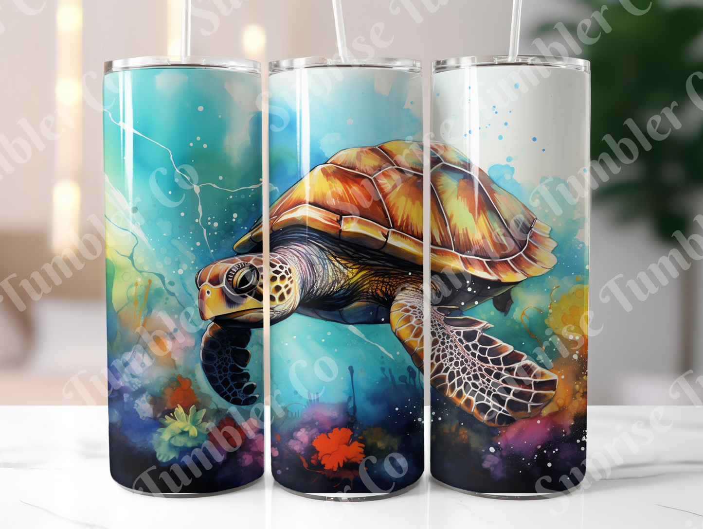 Sea Turtle Variety Part 1 - 20oz and 30oz Tumblers (Glow In The Dark Green And Blue Available)