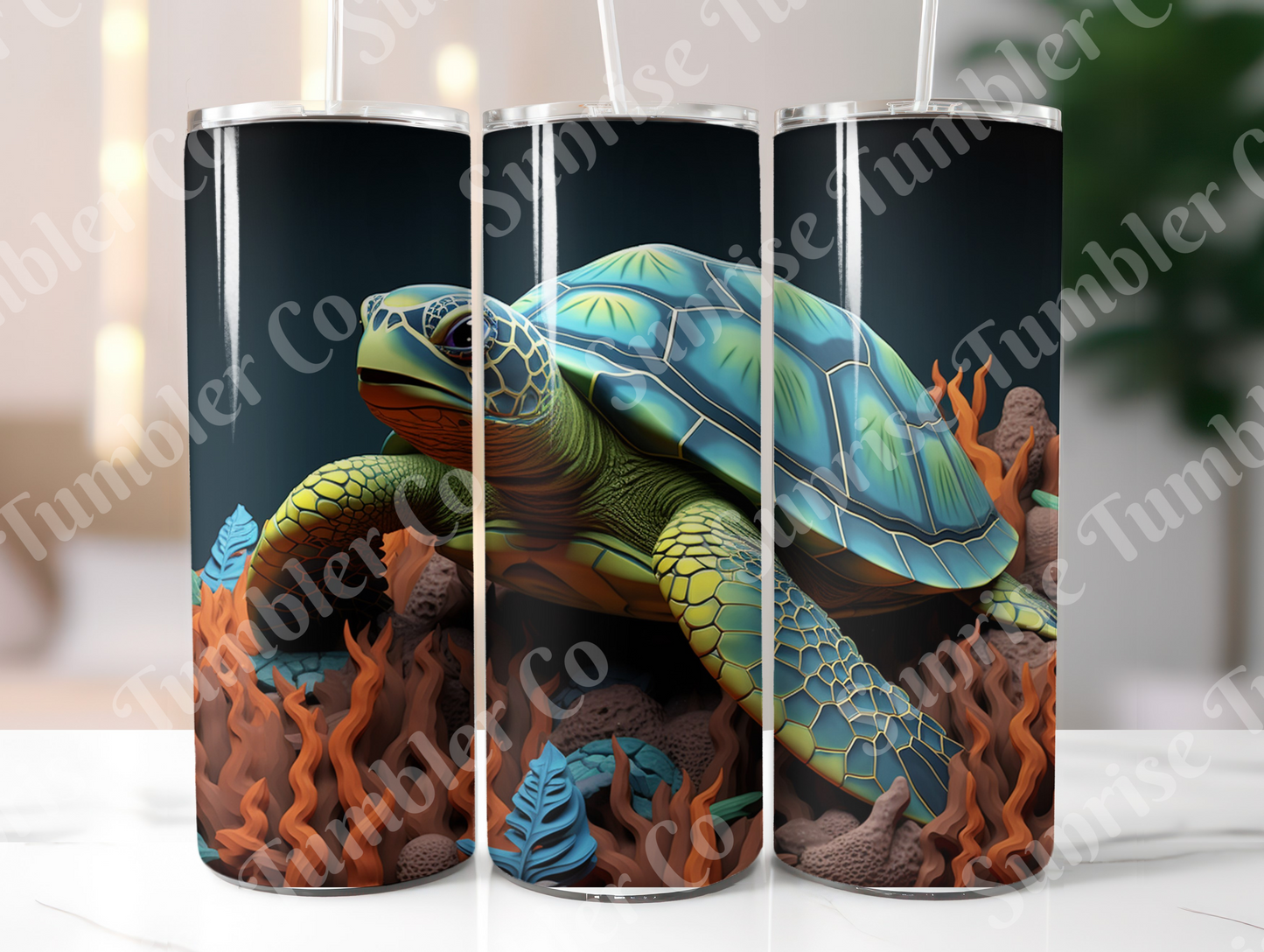 Sea Turtle Variety Part 1 - 20oz and 30oz Tumblers (Glow In The Dark Green And Blue Available)