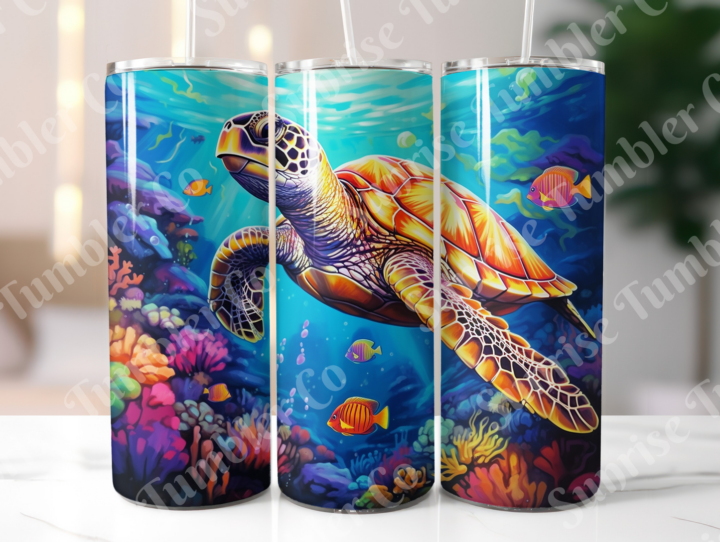 Sea Turtle Variety Part 2 - 20oz and 30oz Tumblers (Glow In The Dark Green And Blue Available)