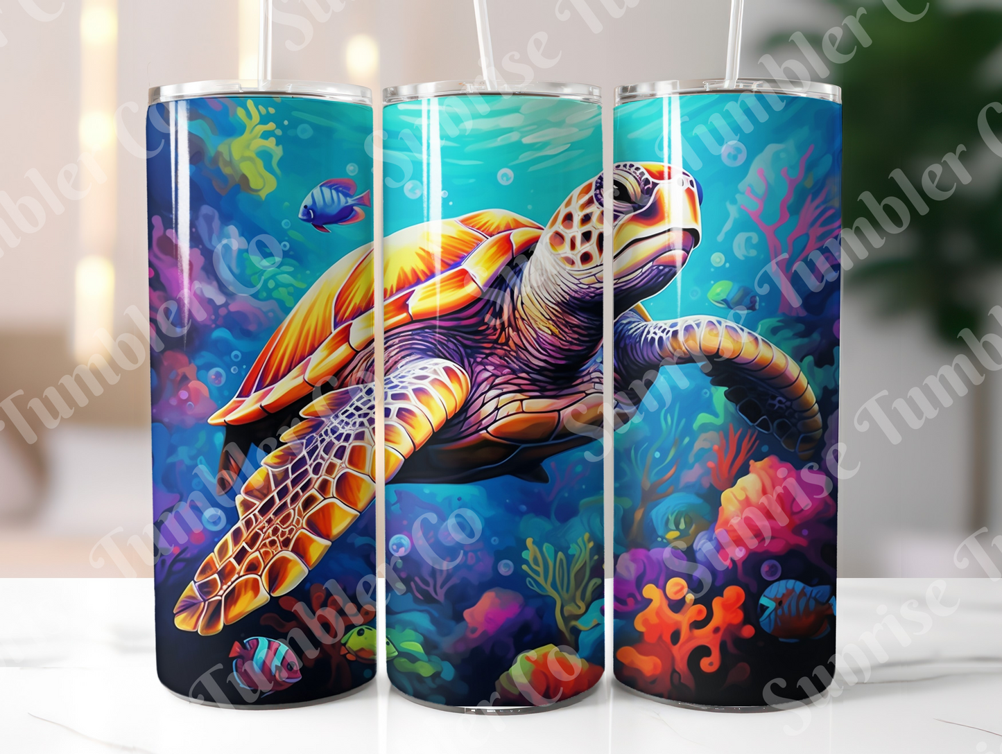 Sea Turtle Variety Part 2 - 20oz and 30oz Tumblers (Glow In The Dark Green And Blue Available)