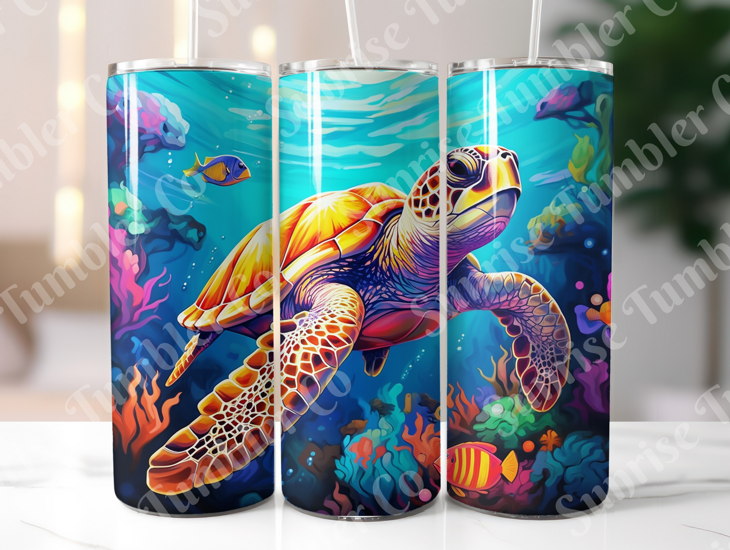 Sea Turtle Variety Part 2 - 20oz and 30oz Tumblers (Glow In The Dark Green And Blue Available)