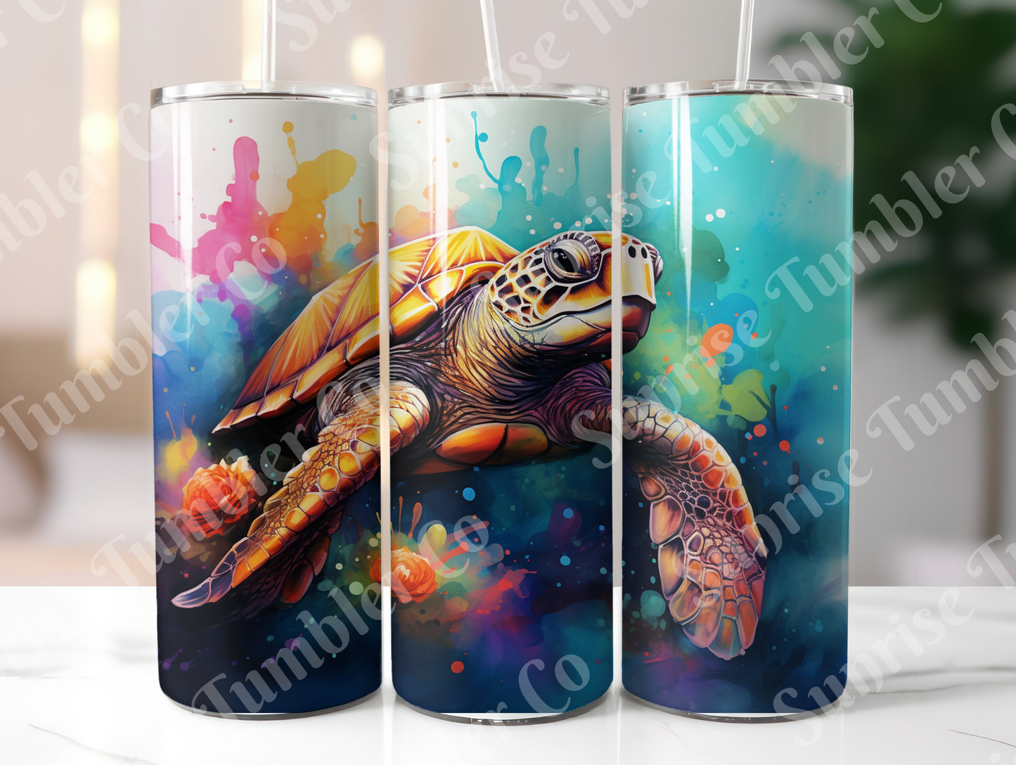 Sea Turtle Variety Part 2 - 20oz and 30oz Tumblers (Glow In The Dark Green And Blue Available)