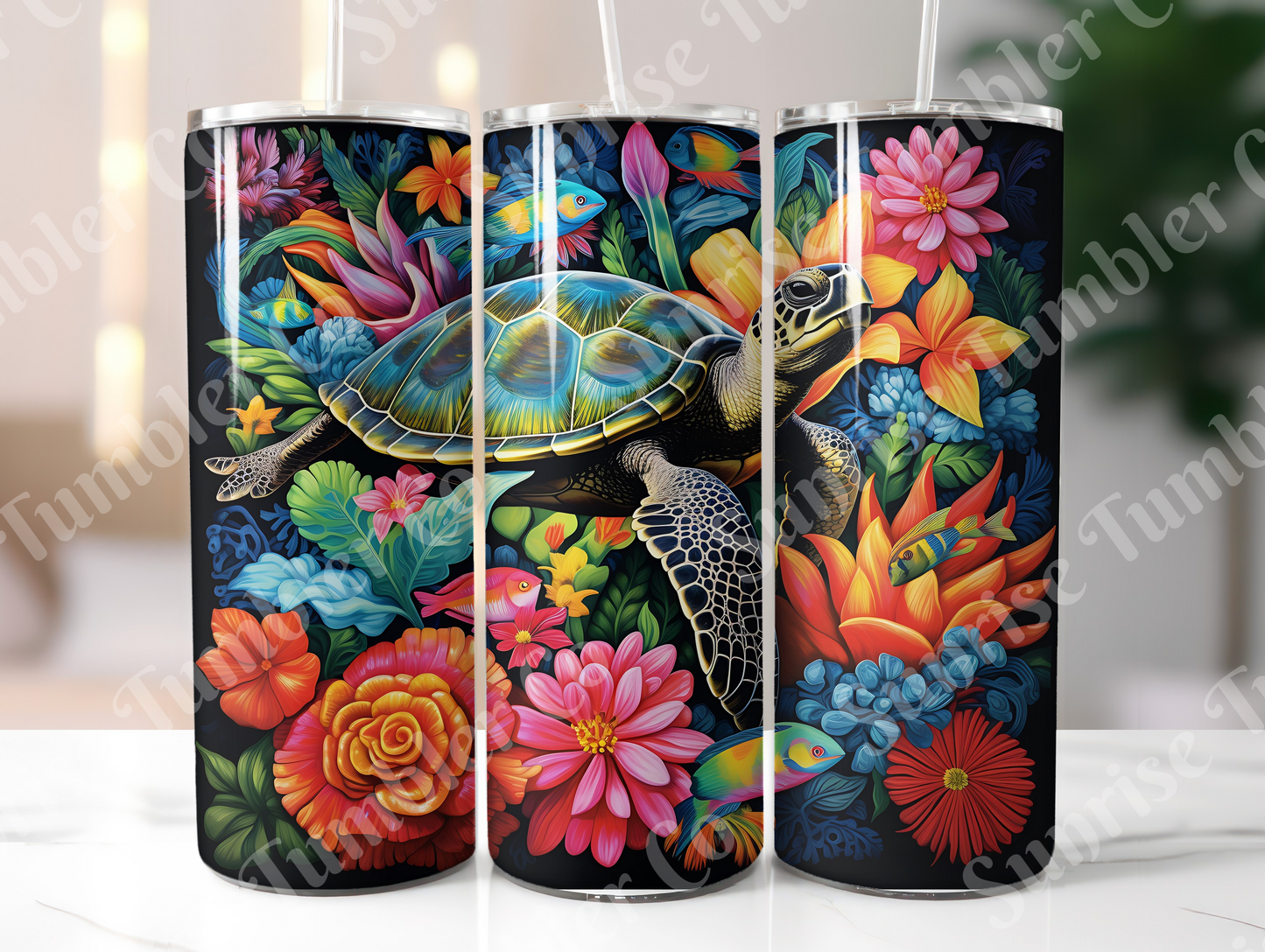 Sea Turtle Variety Part 1 - 20oz and 30oz Tumblers (Glow In The Dark Green And Blue Available)